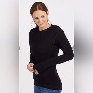 Woolx Black Hannah Long Sleeve Top Sz 3X